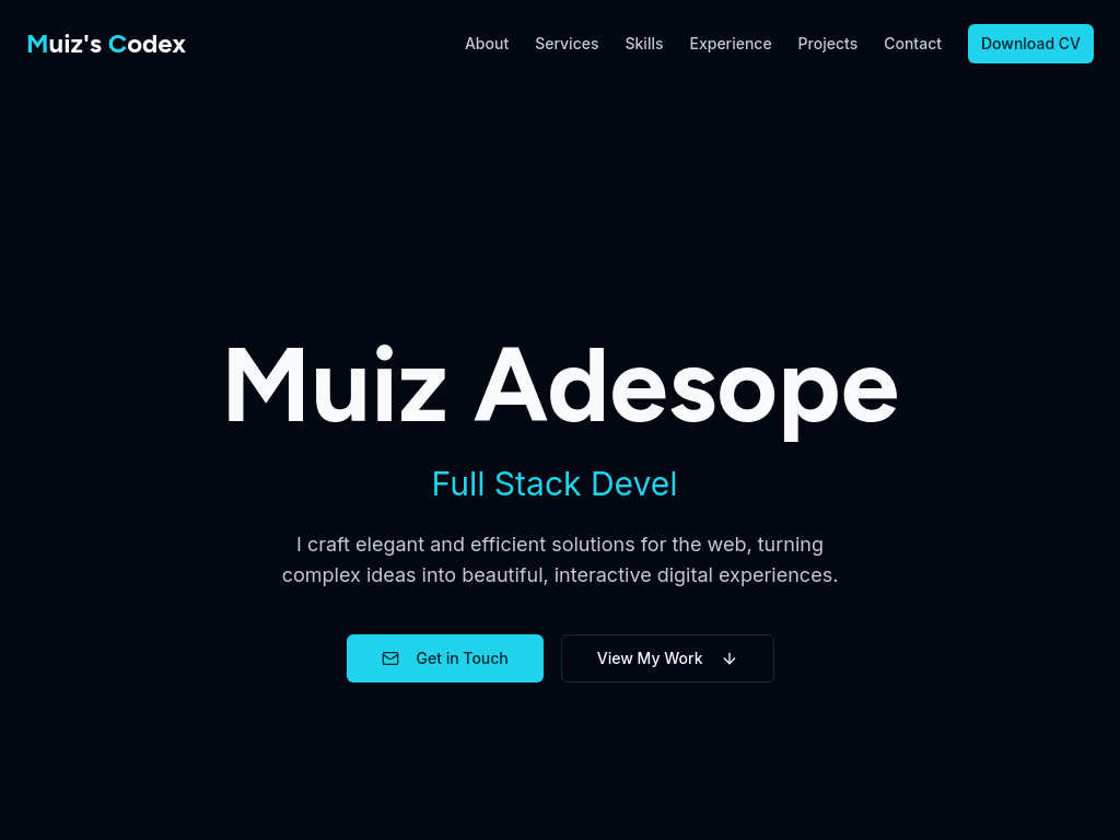 Developer Portfolio Website